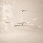 Rouvelle Modern 8 Lights Etched Rod Chandelier 80