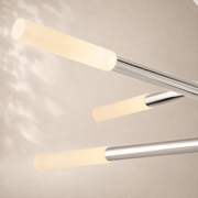 Rouvelle Modern 8 Lights Etched Rod Chandelier 80