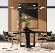 Rouvelle Modern 8 Lights Etched Rod Chandelier 65
