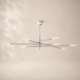 Rouvelle Modern 8 Lights Etched Rod Chandelier 65