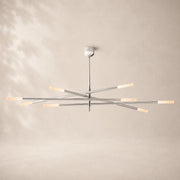Rouvelle Modern 8 Lights Etched Rod Chandelier 65