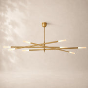 Rouvelle Modern 8 Lights Etched Rod Chandelier 65