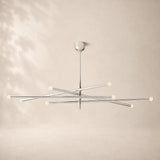 Rouvelle Modern 8 Lights Orbit Etched Rod Chandelier 68