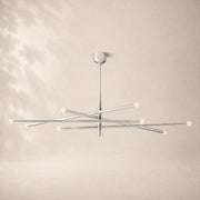 Rouvelle Modern 8 Lights Orbit Etched Rod Chandelier 68