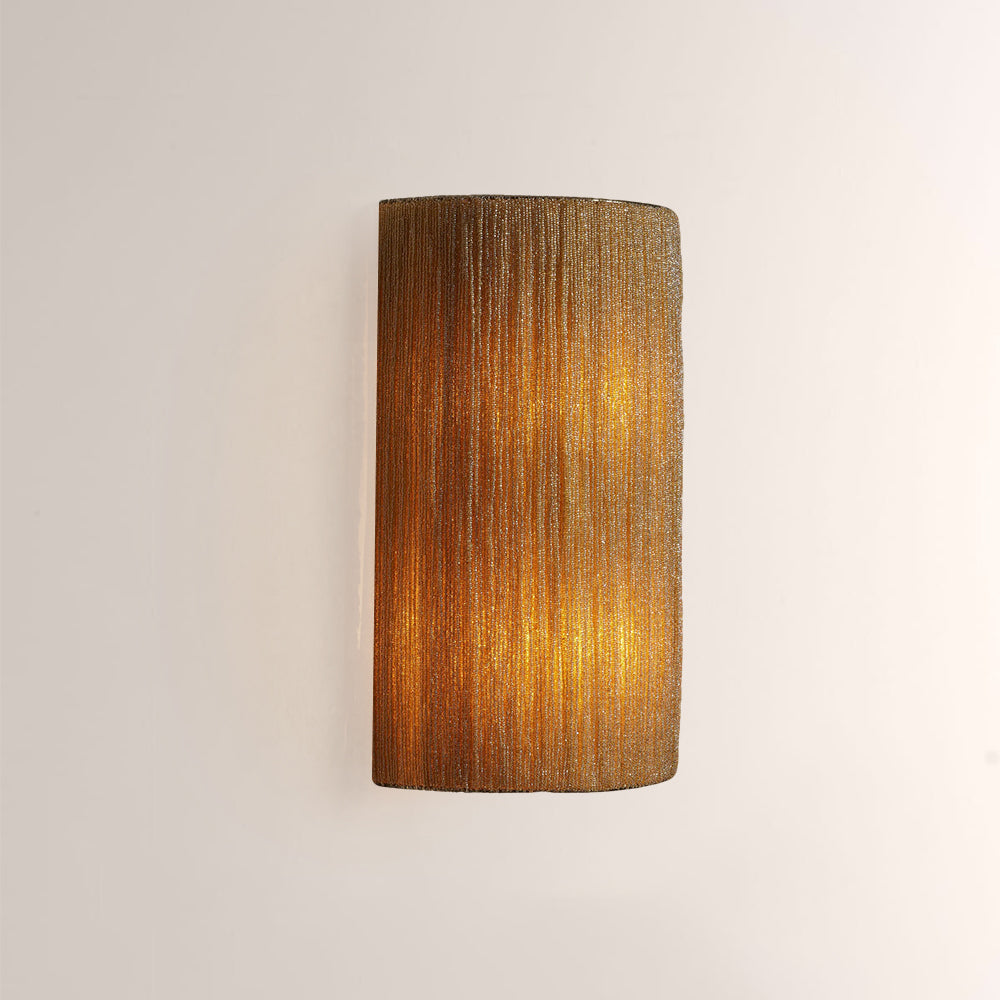 Jovyn Beaded Jute Fringe Wall Sconce