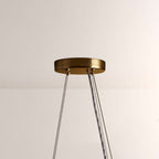 Jovyn Flat Round Hand-Strung Jute Fringe Chandelier