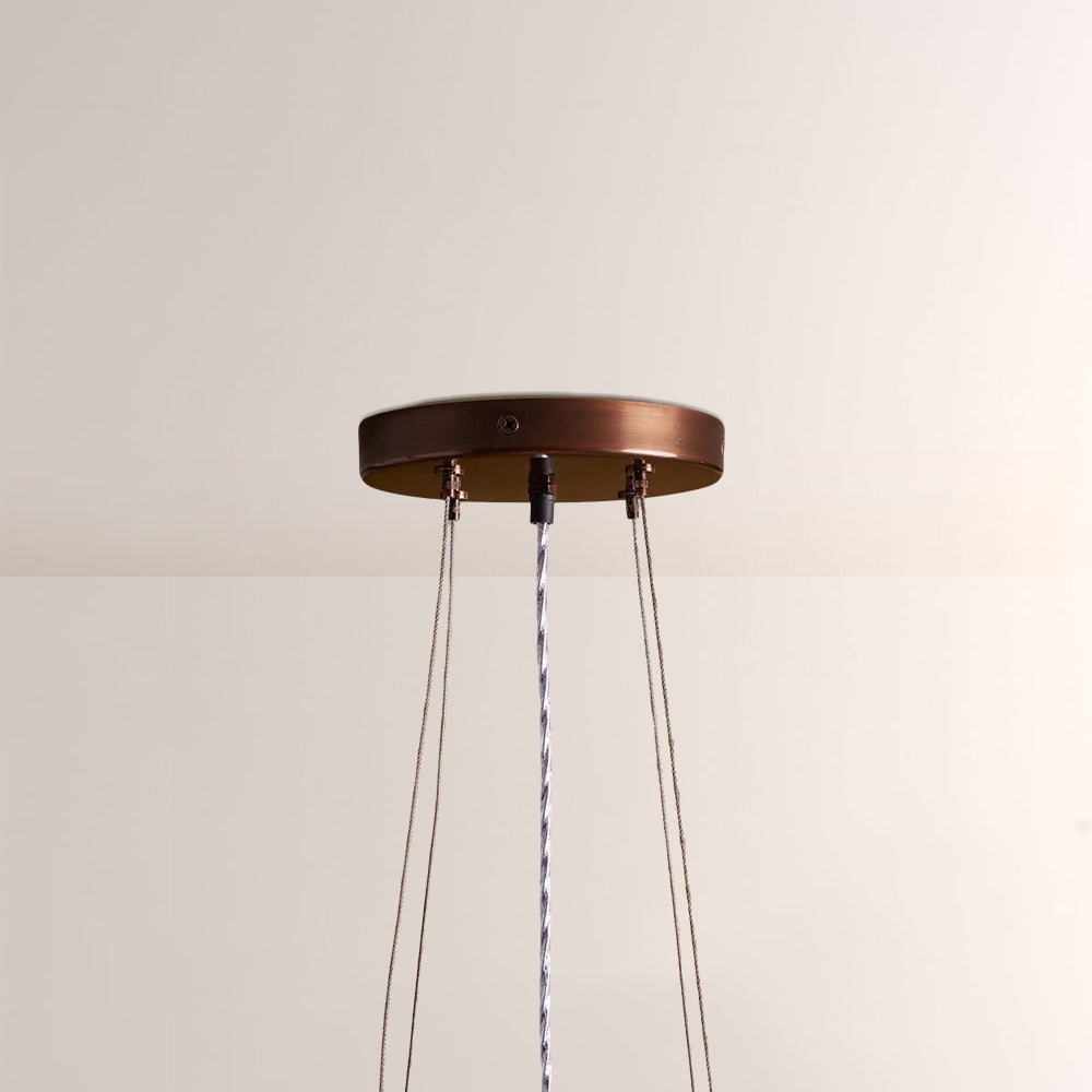 Jovyn Tiered Hand-Strung Jute Fringe Round Chandelier
