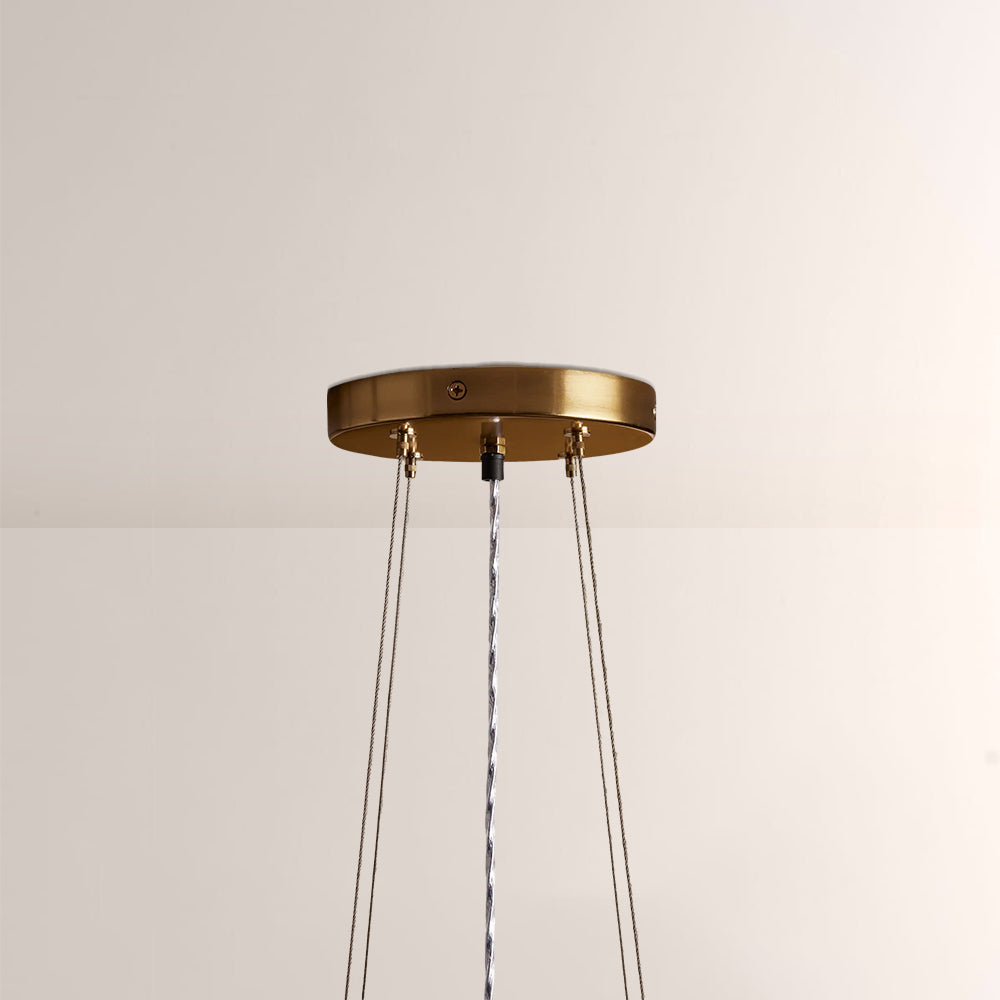 Jovyn Tiered Hand-Strung Jute Fringe Round Chandelier