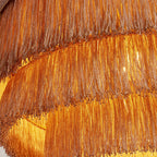 Jovyn Tiered Hand-Strung Jute Fringe Round Chandelier