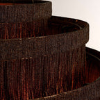 Jovyn Tiered Hand-Strung Jute Fringe Round Chandelier