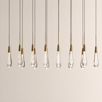 Ryvara Linear Raindrop Glass Chandelier