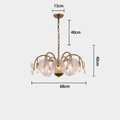 Elowen Vintage Glass Tiered Chandelier  27”D 32“D
