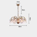 Elowen Vintage Glass Tiered Chandelier  27”D 32“D