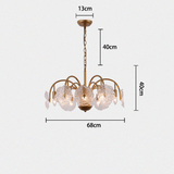 Alon Vintage Glass Tiered Chandelier  27”D 32“D