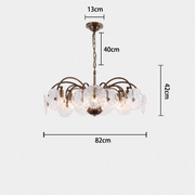 Alon Vintage Glass Tiered Chandelier  27”D 32“D