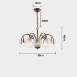 Alon Vintage Glass Tiered Chandelier  27”D 32“D