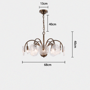 Alon Vintage Glass Tiered Chandelier  27”D 32“D