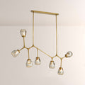 Renata Ribbed Smoke Glass Branch Linear Chandelier