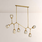 Renata Ribbed Smoke Glass Branch Linear Chandelier