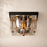 Savren Crystal Square Flushmount 10