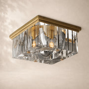 Savren Crystal Square Flushmount 10