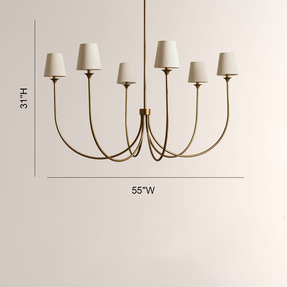 Veyra 6 Light Round Chandelier 42"D 55"D 68"D