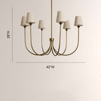 Veyra 6 Light Round Chandelier 42"D 55"D 68"D