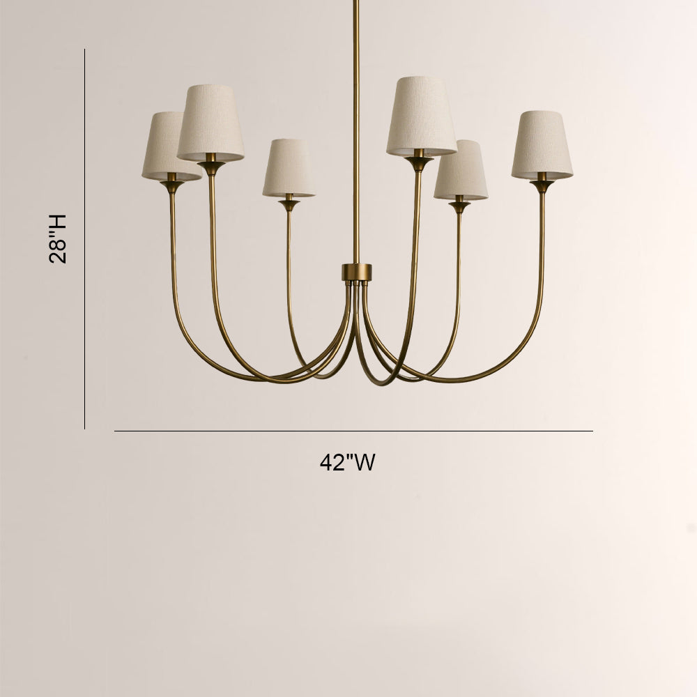 Veyra 6 Light Round Chandelier 42"D 55"D 68"D