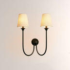 Veyra Double Arm 2 Light Linen Wall Sconce
