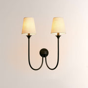 Veyra Double Arm 2 Light Linen Wall Sconce