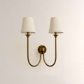 Veyra Double Arm 2 Light Linen Wall Sconce