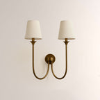 Veyra Double Arm 2 Light Linen Wall Sconce
