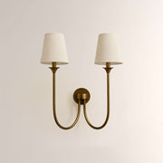 Veyra Double Arm 2 Light Linen Wall Sconce