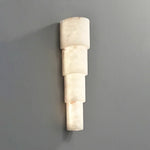 Semi Cylindrical Alba Cascade Alabaster Wall Sconce