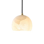 Semicircular Alabaster Pendant Light — image 1