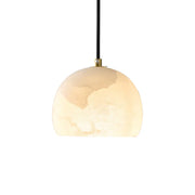 Semicircular Alabaster Pendant Light — image 1