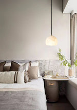Semicircular Alabaster Pendant Light — image 7