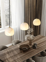 Semicircular Alabaster Pendant Light — image 11