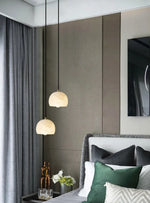 Semicircular Alabaster Pendant Light — image 10