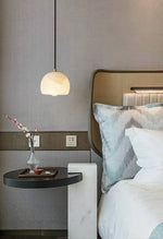 Semicircular Alabaster Pendant Light — image 6