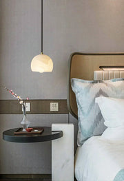 Semicircular Alabaster Pendant Light — image 6