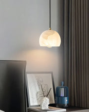 Semicircular Alabaster Pendant Light — image 8