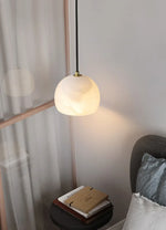 Semicircular Alabaster Pendant Light — image 5