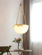 Semicircular Istar Alabaster Chandelier — image 8