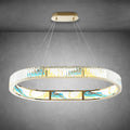 Marin Oval Colorful Crystal Chandelier Lighting 42“