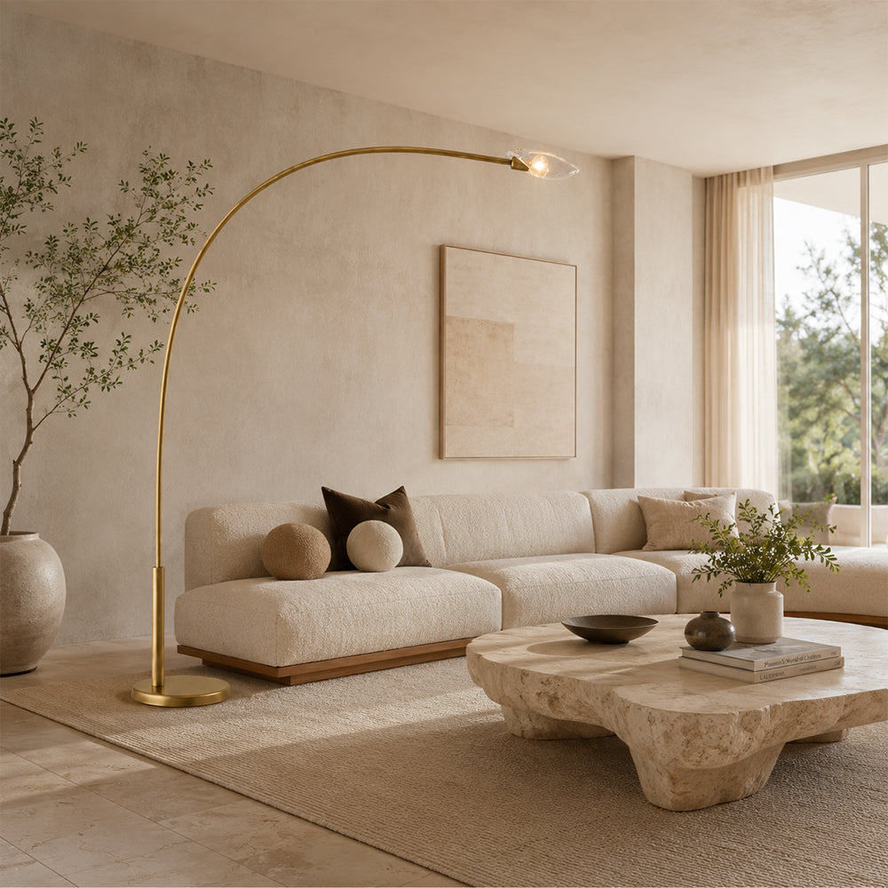 Marenna Clear Glass Floor Lamp
