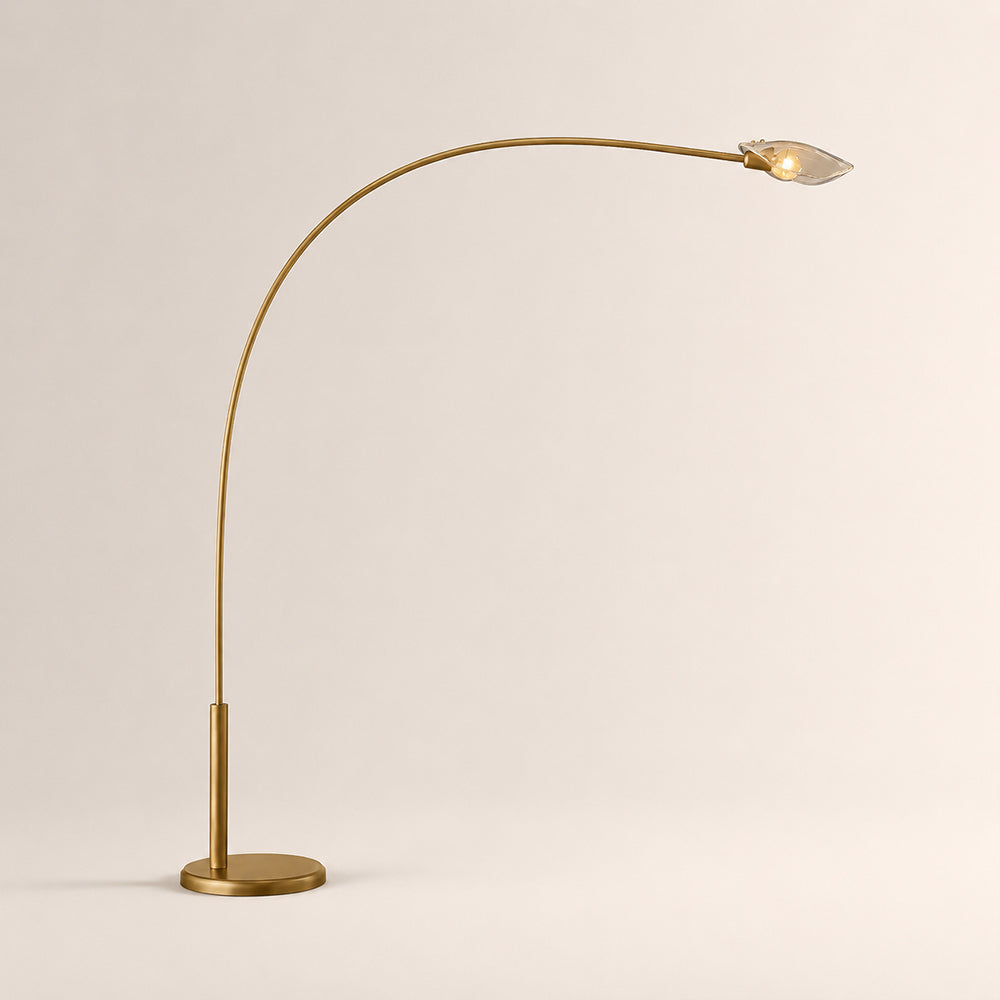 Marenna Smoke Glass Floor Lamp