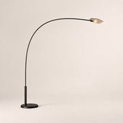 Marenna Smoke Glass Floor Lamp