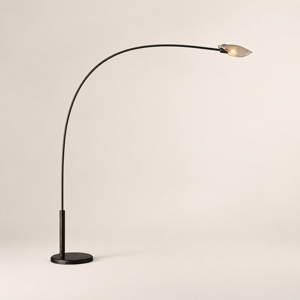 Marenna Smoke Glass Floor Lamp