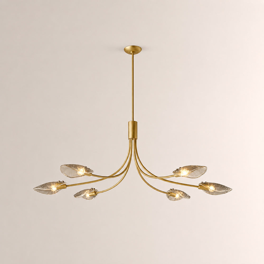 Marenna Smoke Glass Linear Chandelier